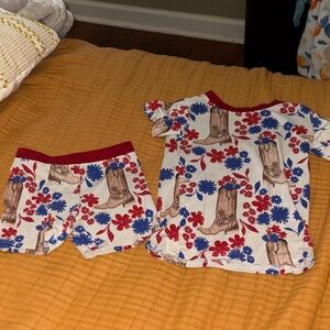 Fletch bamboo girls shorts pajamas